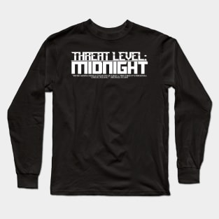 Threat Level MIDNIGHT (white lettering) Long Sleeve T-Shirt